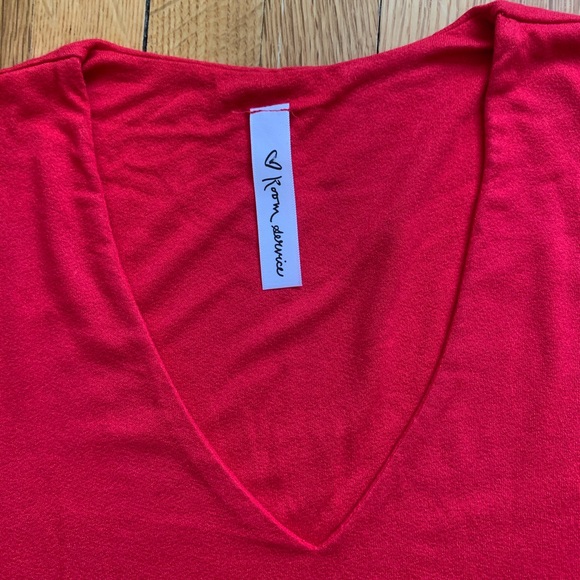 Red v-neck bodysuit - Picture 4 of 4